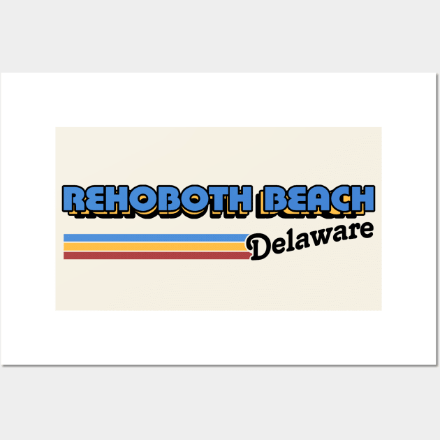 Rehoboth Beach, Delaware / / Retro Styled Design Wall Art by DankFutura